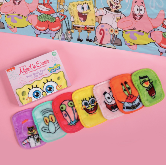 SpongeBob 7-Day Makeup Eraser Set